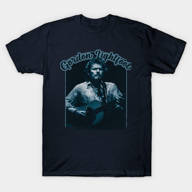 Gordon Lightfoot Vintage 70s Tour Style T-Shirt by nowsadmahi